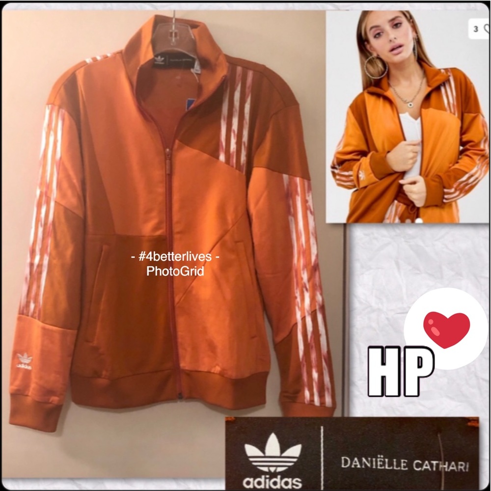 New Adidas Danielle Cathari Collab Track Jacket Firebird Burnt Orange XS Rare - Picture 16 of 16
